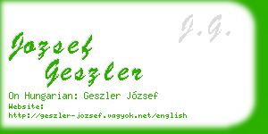 jozsef geszler business card