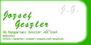 jozsef geszler business card